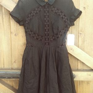 Free People semi sheer black dress NWT size 0